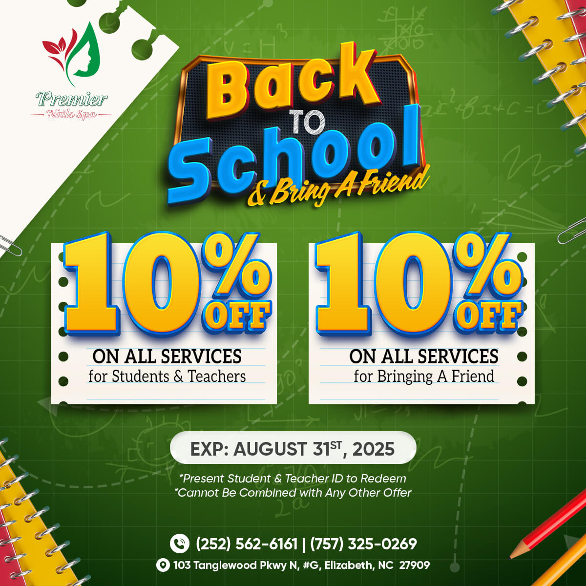 🌟𝐁𝐚𝐜𝐤 𝐭𝐨 𝐒𝐜𝐡𝐨𝐨𝐥 & 𝐁𝐫𝐢𝐧𝐠 𝐀 𝐅𝐫𝐢𝐞𝐧𝐝 – 𝐎𝐧𝐥𝐲 𝐚𝐭 𝐏𝐫𝐞𝐦𝐢𝐞𝐫 𝐍𝐚𝐢𝐥 𝐒𝐩𝐚 🌟